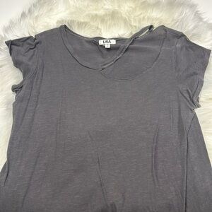 LNA Distressed Gray Short Sleeve Tshirt Size Medium